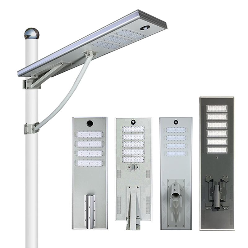 All in one led solar street light IP67 China manufacturer price  100W 200W  250W 300W 400W 500W solar powered exterior led lights​ charing time 5-6hours high quality LED chips