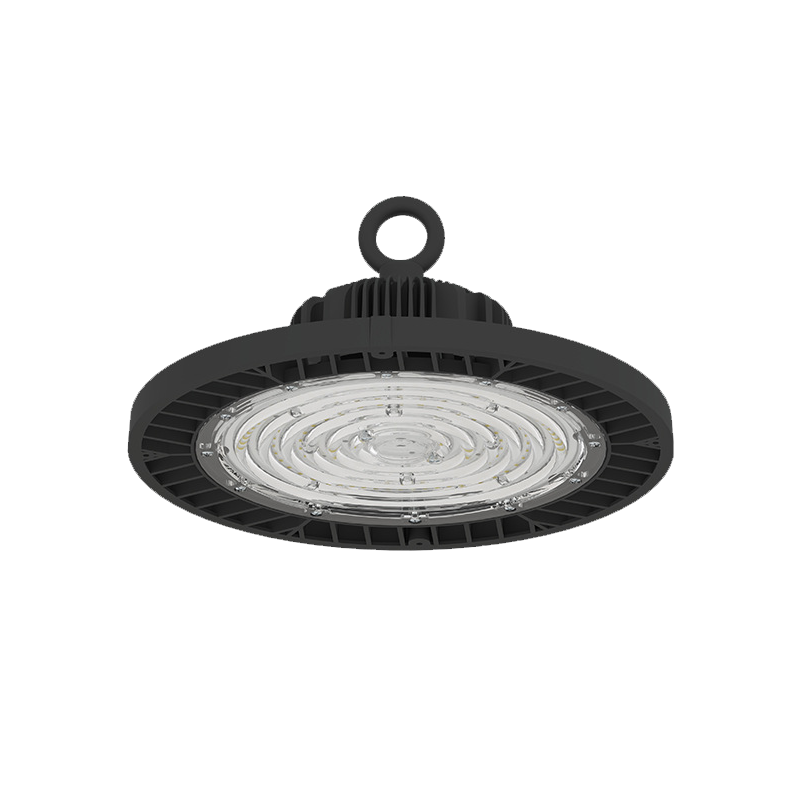 Warehouse 150W 200W LED UFO High Bay 22200 28800 Lumens Selectable Power and CCT, 120-347V