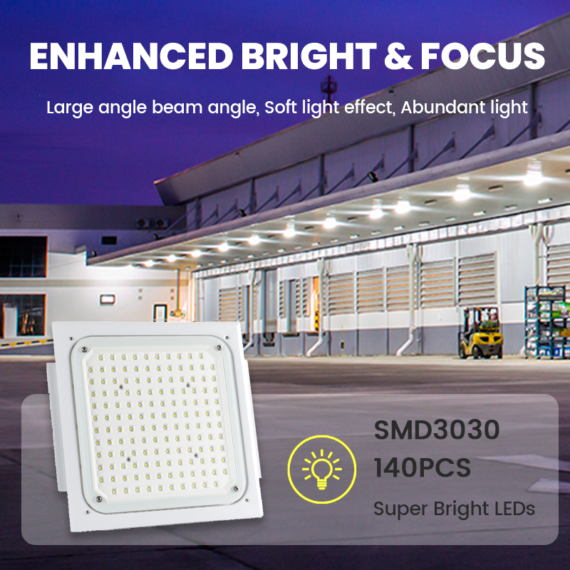 China 5 Years Warranty Outdoor 100w 150w 200w Gas Station LED Canopy Light for Petrol Station Outdoor Ceiling