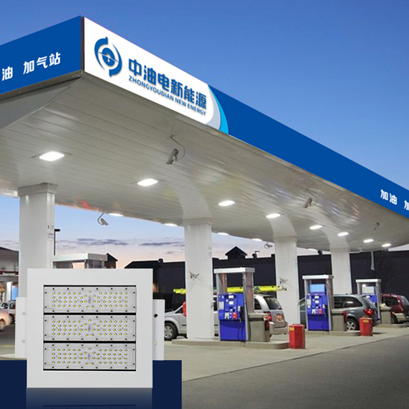 100W 120W IP65 Aluminum LED Canopy Light for Parking Garage Gas Station Ceiling Mounted