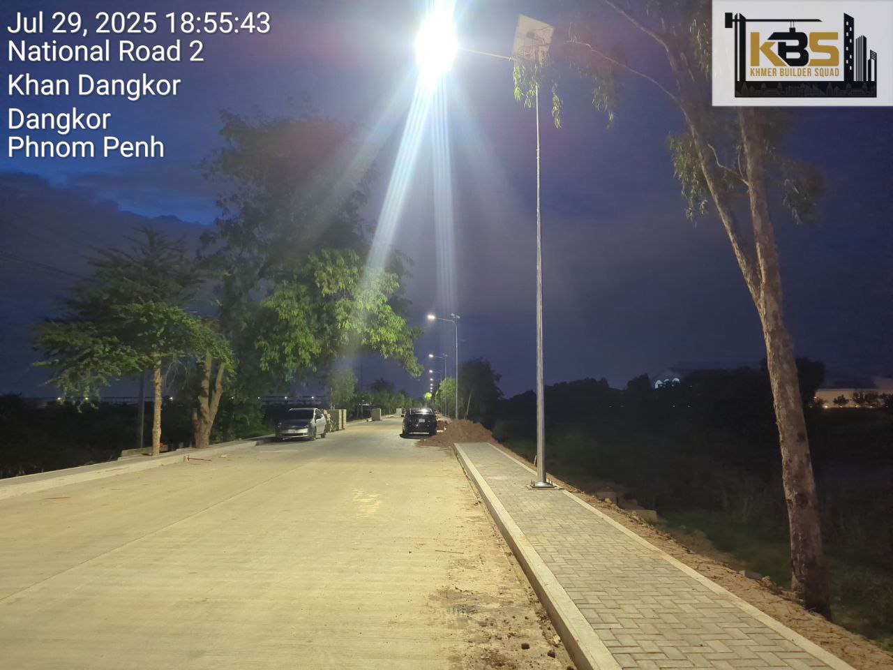 Cambodia Project-split solar street light 
